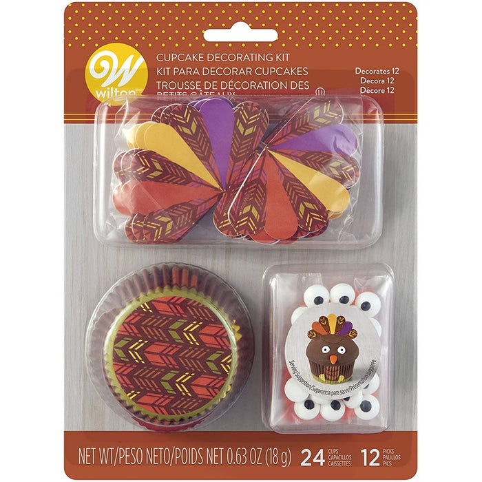 Turkey Cupcake Decorating Kit - Decorates 12 Cupcakes - NY Cake | Cake Decorating & Baking Supplies