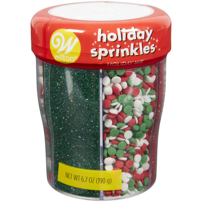 Traditional 6-Cell Holiday Sprinkles 6.02oz - NY Cake | Cake Decorating & Baking Supplies