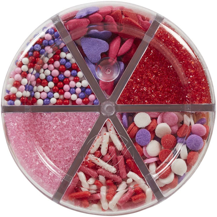 Traditional Valentine Day Sprinkles 6-Cell - NY Cake | Cake Decorating & Baking Supplies