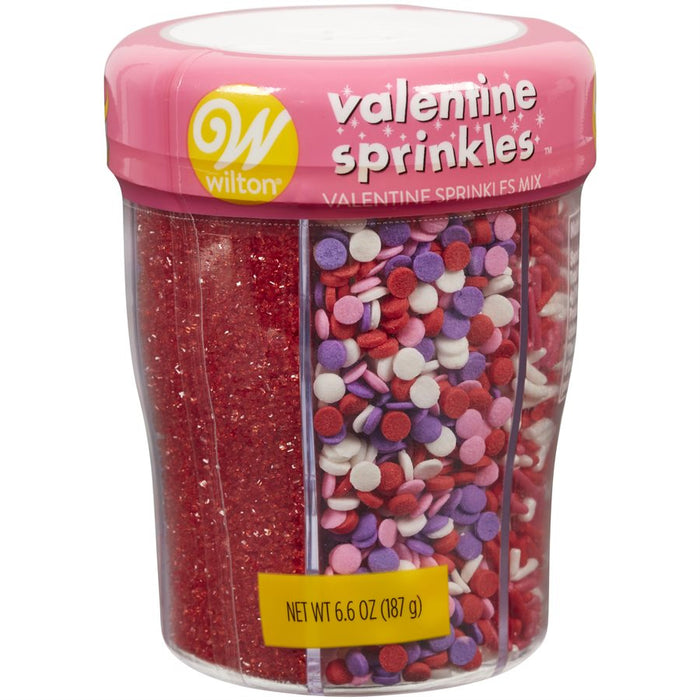 Traditional Valentine Day Sprinkles 6-Cell - NY Cake | Cake Decorating & Baking Supplies