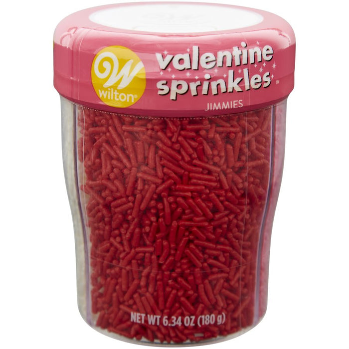 Tall Valentine Jimmies Sprinkles 3-Cell - NY Cake | Cake Decorating & Baking Supplies