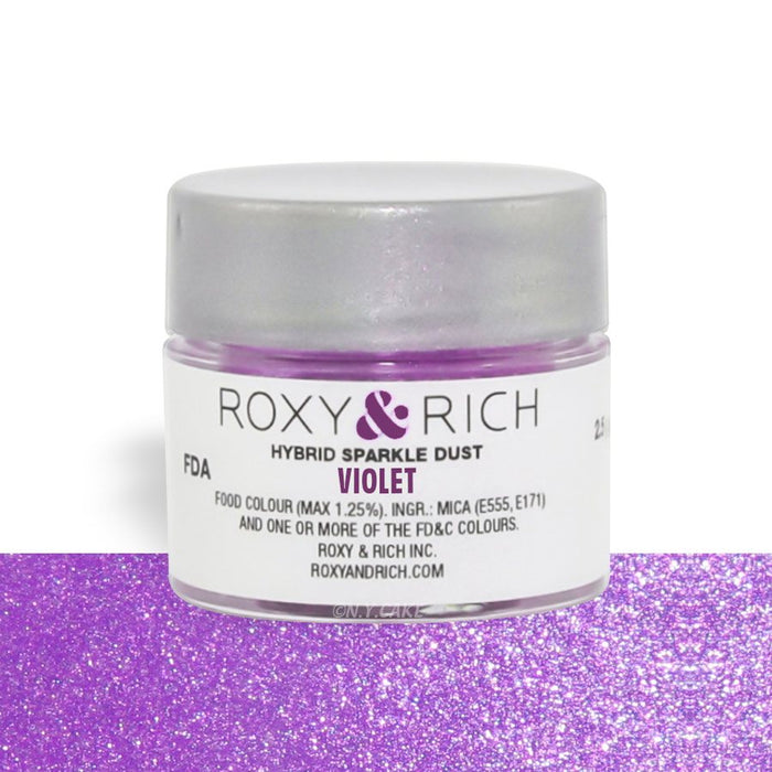 Violet Edible Hybrid Sparkle Dust By Roxy Rich 2.5 gram - NY Cake | Cake Decorating & Baking Supplies