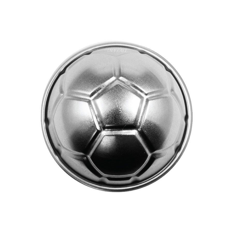Football/soccer ball cake. 8.5 Lakeland dome cake pan was used.