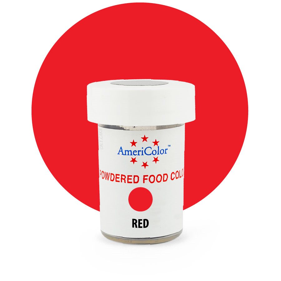 Americolor 3 Gram Powdered Food Color (Powder Food Colors: Maroon)