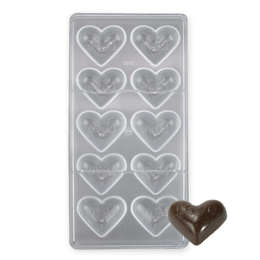 Chocolate Mold PC Chocolate Making Mold Heart Shape PC Molds