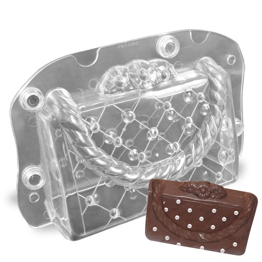 Fewo 3D Lady Bag Plastic Chocolate Mould DIY Handmade Cake Chocolate Mold Polycarbonate Bag Candy Cake Decorating Tools Molds