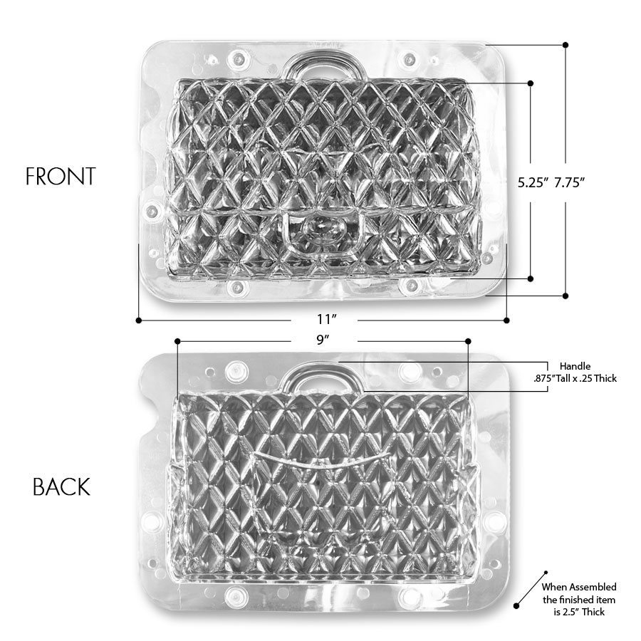 Fewo 3D Lady Bag Plastic Chocolate Mould DIY Handmade Cake Chocolate Mold Polycarbonate Bag Candy Cake Decorating Tools Molds