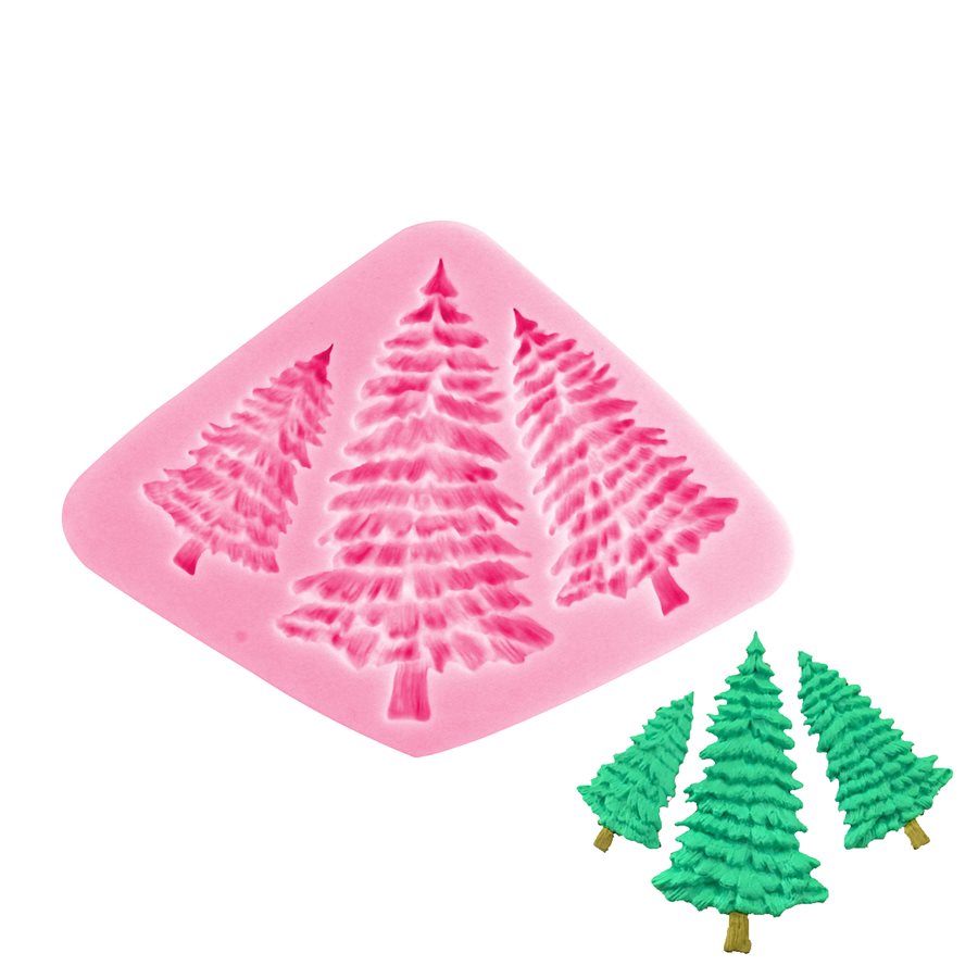 Christmas Tree Silicone Fondant Mold Cake Tool Gumpaste Mould Sugarcraft  Chocolate Mold - Silicone Molds Wholesale & Retail - Fondant, Soap, Candy,  DIY Cake Molds