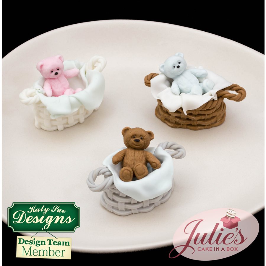 Katy Sue Designs Baby Teddy Bear Mold Cake Decorating Cupcakes