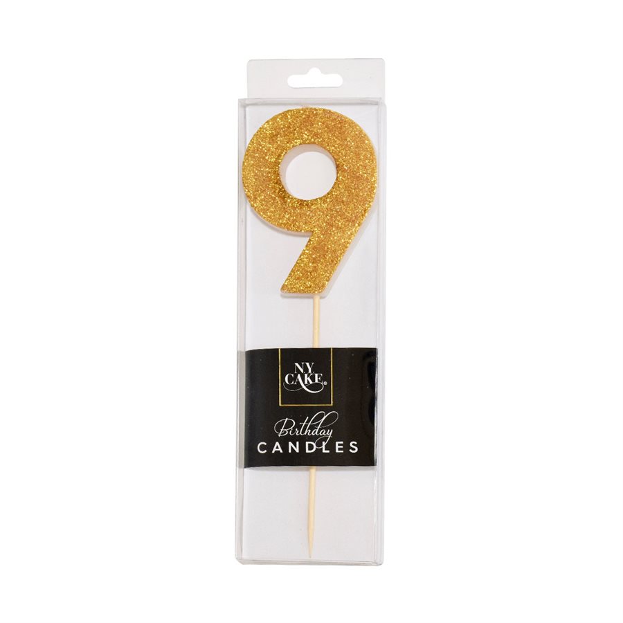 Gold Glitter 0-9 Number Candle – The Cupcake Bar, LLC