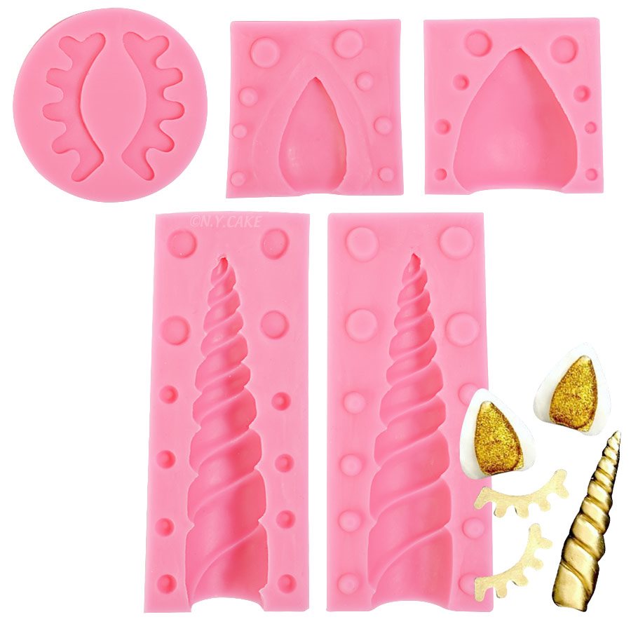 Wholesale DIY Unicorn Horn Lollipop Making Silicone Molds 