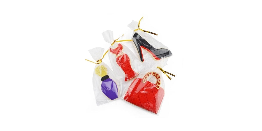 Clear plastic packaging bags and containers for candy and cookies by NY Cake®