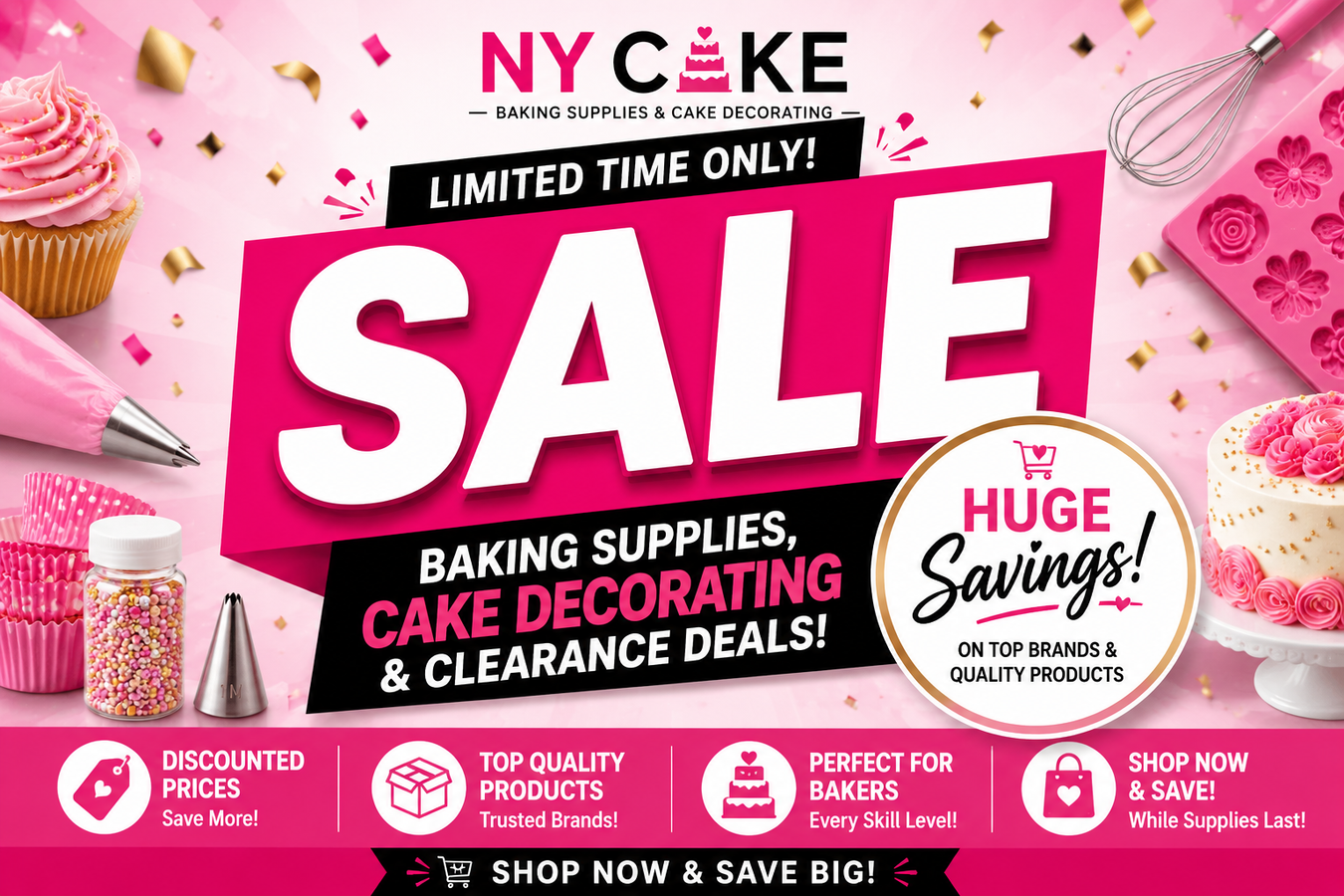 sale baking supplies and cake decorating tools collection at NY Cake