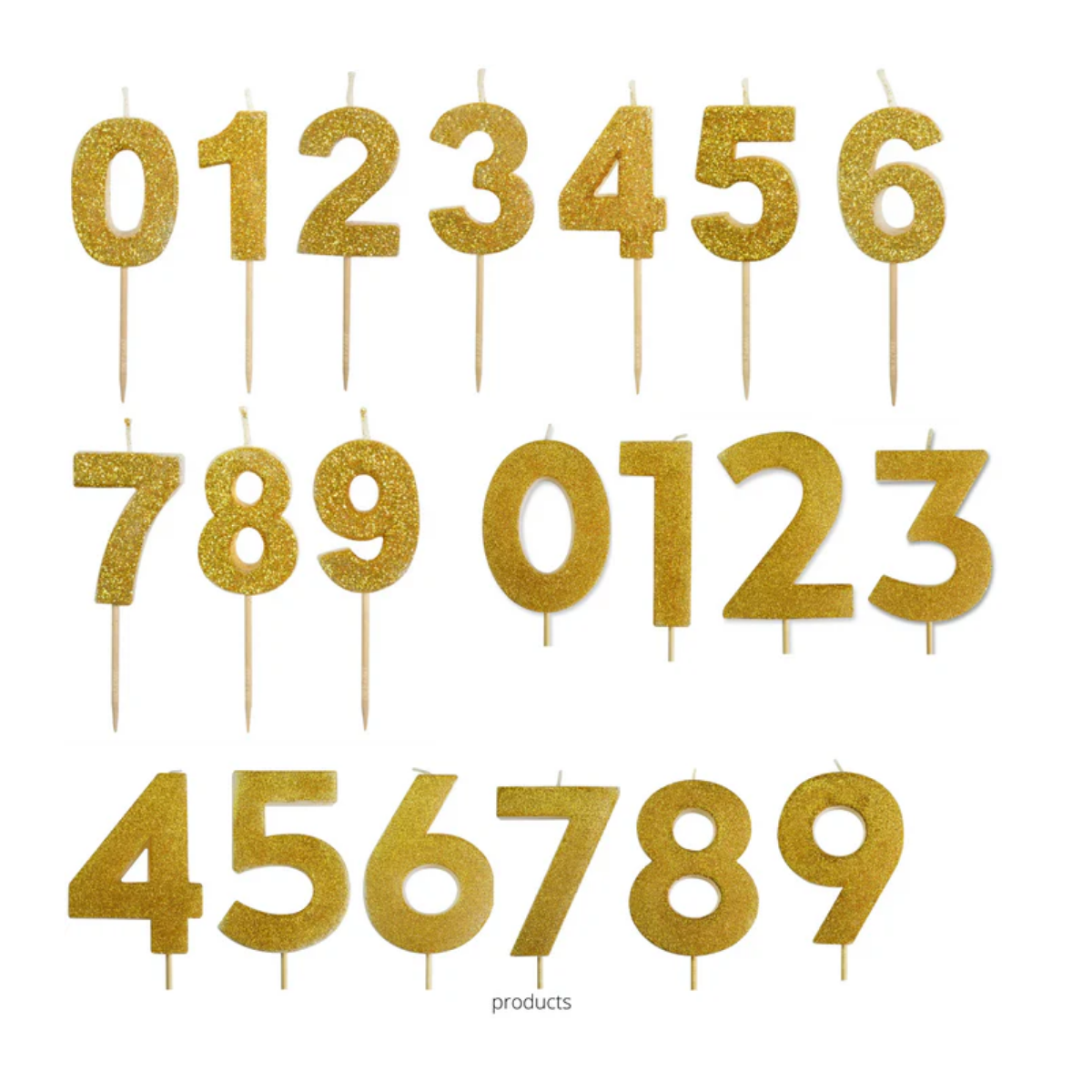 birthday cake candles and number candles for decorating celebration cakes and cupcakes