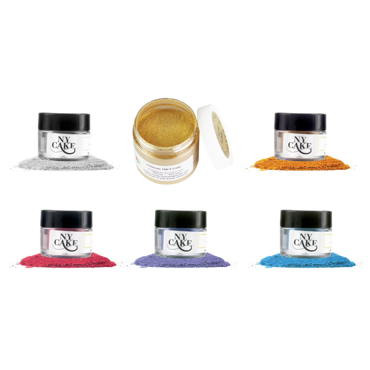 edible luster dust powders for cake decorating shimmer from NY Cake®