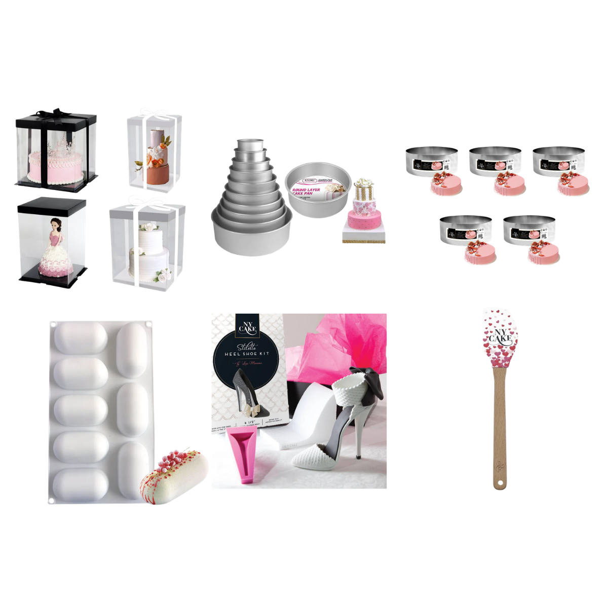 NY Cake® professional baking supplies including cake pans, decorating tools, molds and bakeware