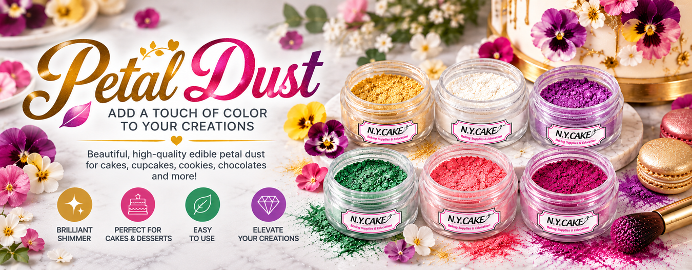 Petal dust for cake decorating and sugar flowers by NY Cake® used for coloring fondant, gum paste flowers, and edible cake decorations.