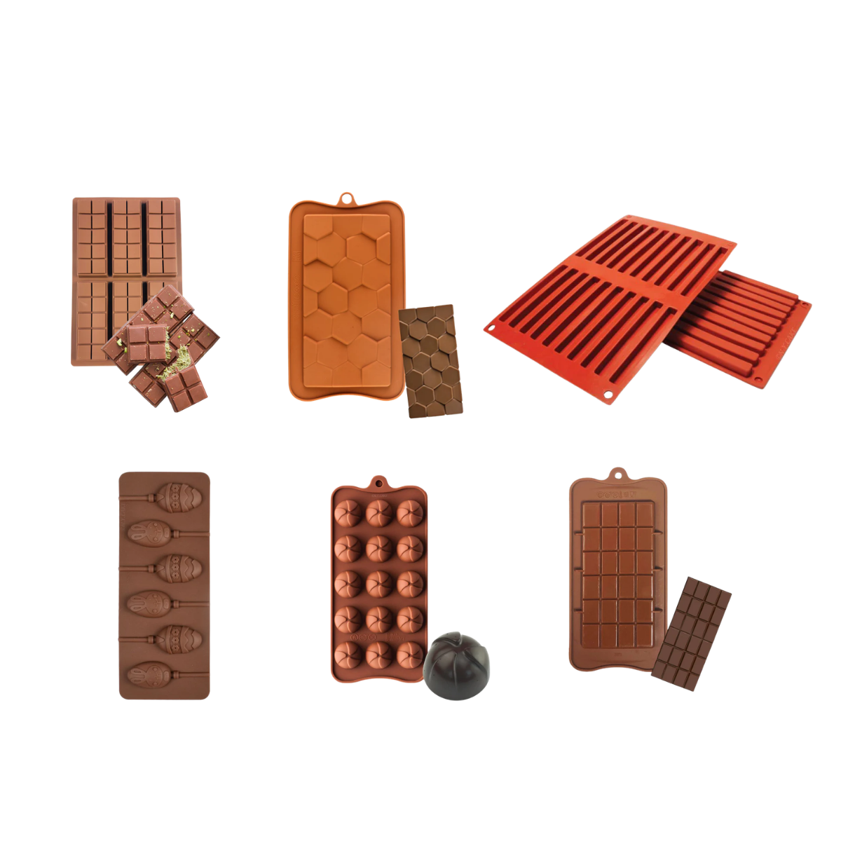 silicone chocolate molds and candy molds for truffles bonbons and chocolate candies