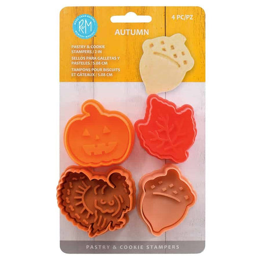 Autumn Pastry & Cookie Stampers (Set of 4) - NY Cake | Cake Decorating & Baking Supplies