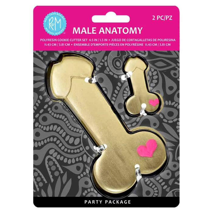 Male Anatomy Cookie Cutter Set 2pc - NY Cake | Cake Decorating & Baking Supplies