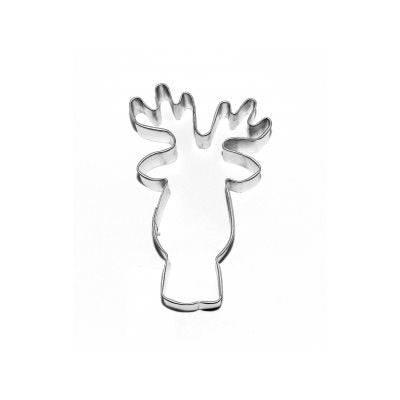 Reindeer Face Cookie Cutter 3 1/2 Inch - NY Cake | Cake Decorating & Baking Supplies