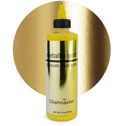 Metallic Gold Airbrush Color 9 Ounce By Chefmaster - NY Cake | Cake Decorating & Baking Supplies