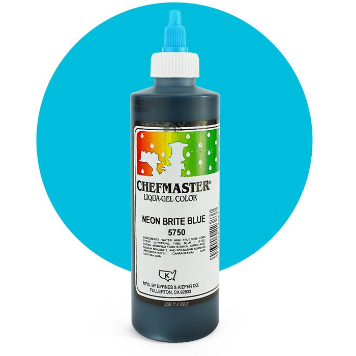 Neon Blue Airbrush Color 9 Ounce By Chefmaster - NY Cake | Cake Decorating & Baking Supplies