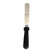 8 inch straight stainless steel icing spatula with black plastic handle for cake decorating and frosting applications.
