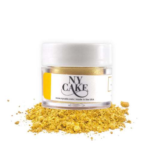 NY Cake 100% Edible Metallic Highlighter Dust 4 gram jars in Copper, Gold, Silver, and Rose Gold for cakes, cookies, chocolates, fondant, and dessert decorating.
