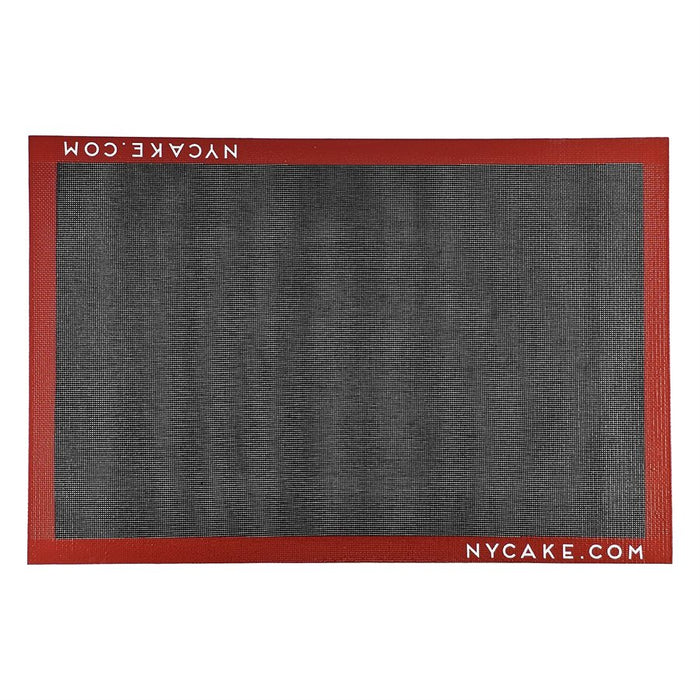 Reusable perforated silicone mesh baking mat full sheet with non-stick heat resistant surface for artisan bread, pastries, macarons, and professional baking.