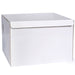 10x10x8 white single piece cake box for decorated cakes, bakery packaging, cupcakes, pastries, cookies, and cake transport.