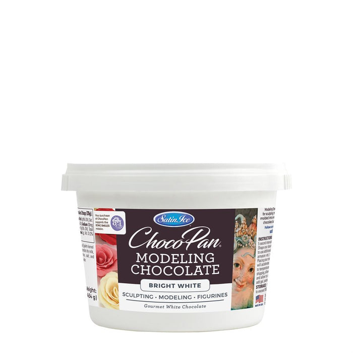 Bright White Modeling Chocolate 1 lb - NY Cake | Cake Decorating & Baking Supplies