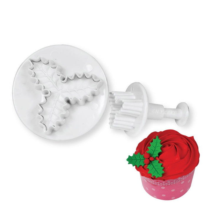 Holly Leaf Plunger - 2 in 1 - NY Cake | Cake Decorating & Baking Supplies