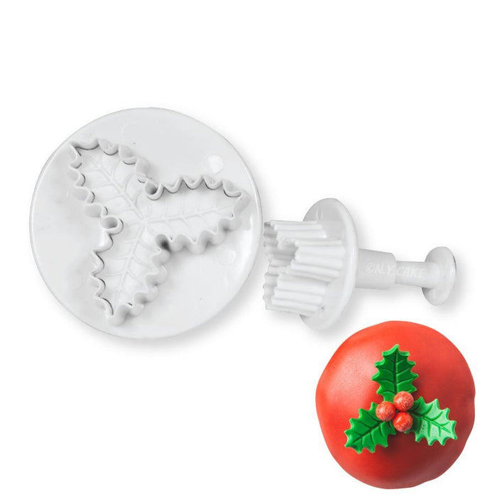 Holly Leaf Plunger - 2 in 1 - NY Cake | Cake Decorating & Baking Supplies