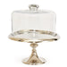 12 inch silver cake stand with glass dome for dessert display