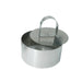 Round stainless steel mousse mold 3 1/8 inch with press insert for layered desserts and pastry presentation