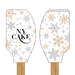 "Snowflakes" Silicone Spatula w/ Wooden Handle - NY Cake | Cake Decorating & Baking Supplies