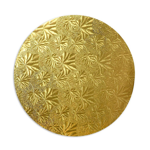 14 inch gold round cake drum board 1/2 inch thick embossed finish