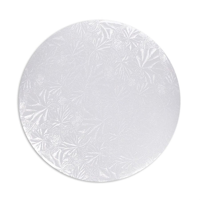 14 inch white round cake drum board 1/2 inch thick embossed finish