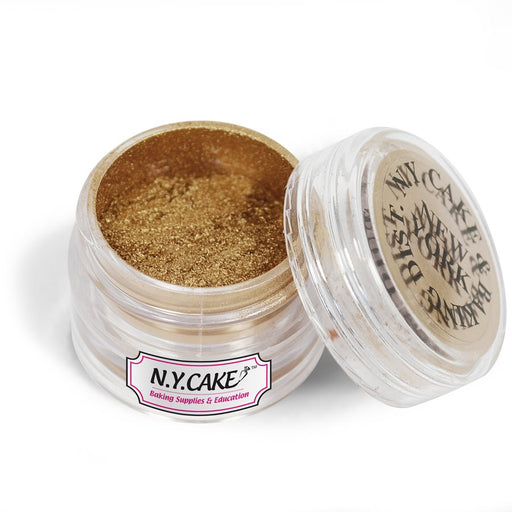18K Gold Dust 4 gram jar of non-toxic metallic gold decorative powder by NY Cake Copy