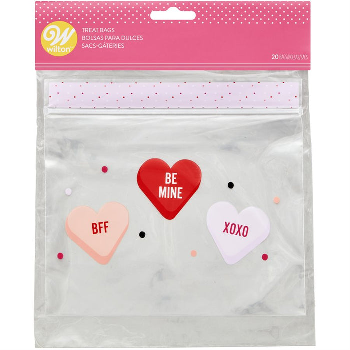 Heart Resealable Cellophane Candy Bags 20ct - NY Cake | Cake Decorating & Baking Supplies