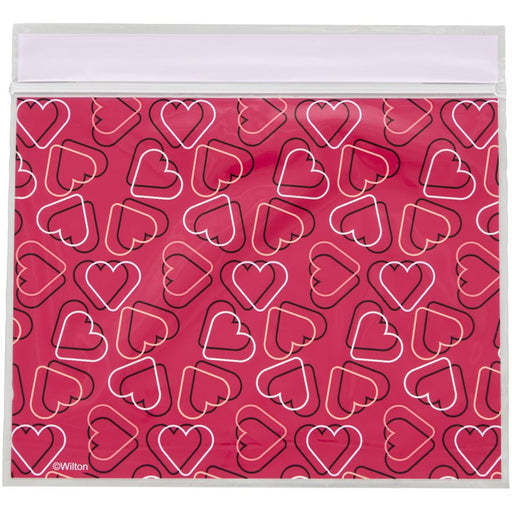 Scattered Hearts Resealable Cellophane Candy Bags 20ct - NY Cake | Cake Decorating & Baking Supplies