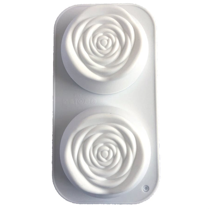 Rose Silicone Baking & Freezing Mold 2 Cavity - NY Cake | Cake Decorating & Baking Supplies