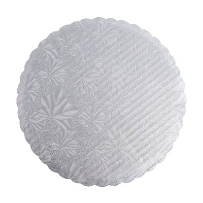 9" Silver Scalloped Edge Board - NY Cake | Cake Decorating & Baking Supplies