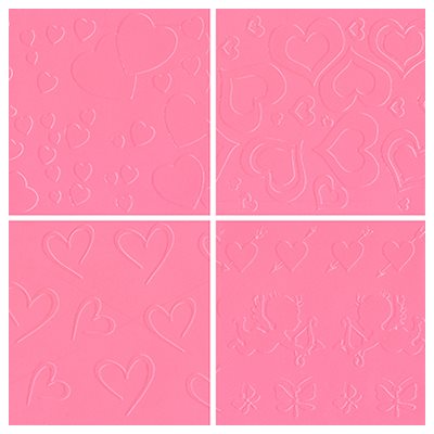 Valentine Texture Mat 4 Pcs. - NY Cake | Cake Decorating & Baking Supplies