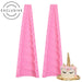 Large pink 12-inch unicorn horn silicone mold for creating 3D unicorn cake toppers using fondant, gum paste, chocolate, marzipan, and sugar paste decorations.
