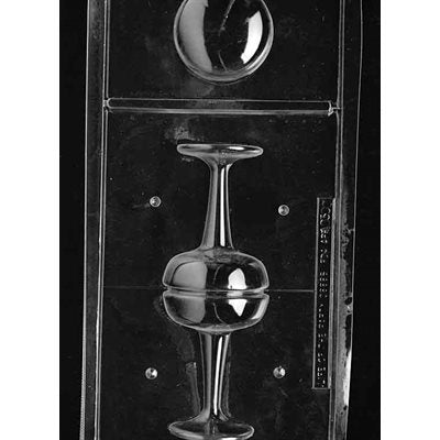 3D champagne glass chocolate candy mold for weddings, anniversaries, and celebration-themed treats