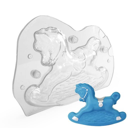 3D rocking horse chocolate mold polycarbonate