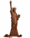 Out put Large 2-piece 3D Statue of Liberty chocolate candy mold for creating detailed New York themed chocolate centerpieces and display pieces.