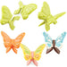 Wilton 3D butterfly chocolate candy mold finished butterflies in green, orange, yellow and blue with interlocking wings